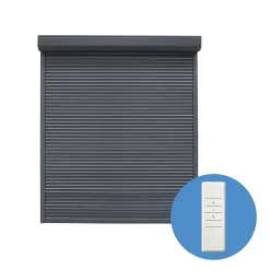 Fortia Volet roulant aluminium anthracite - ouverture motorisée - - l.120 x H.125 cm