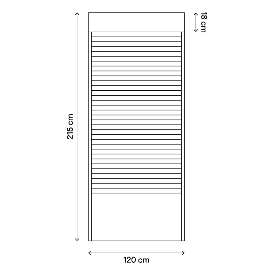 Fortia Volet roulant aluminium anthracite - ouverture motorisée - - l.120 x H.215 cm