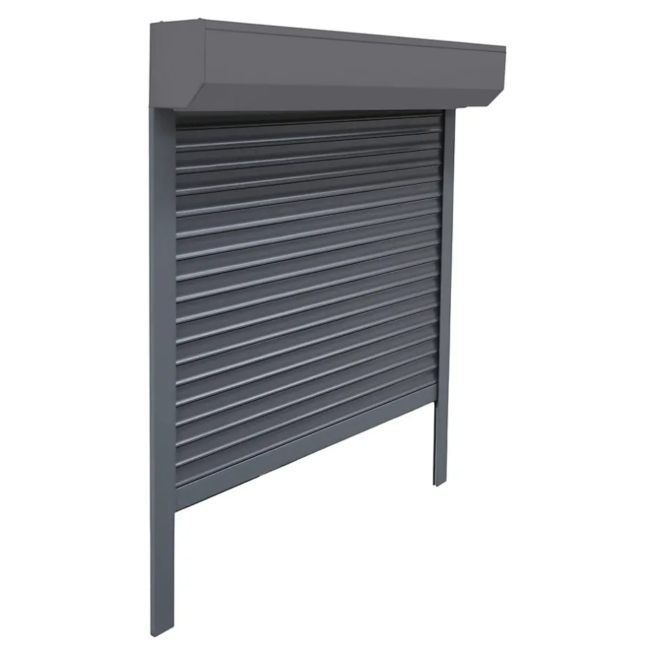 Fortia Volet roulant aluminium anthracite - ouverture motorisée - - l.80 x H.215 cm