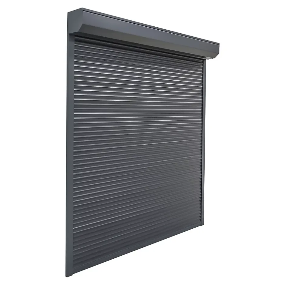 Fortia Volet roulant aluminium anthracite - ouverture motorisée - - l.90 x H.135 cm