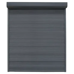 Volet roulant aluminium anthracite - ouverture motorisée - - l.120 x H.145 cm-Fortia Hot