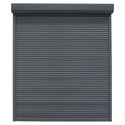 Volet roulant aluminium anthracite - ouverture motorisée - - l.90 x H.155 cm-Fortia Hot