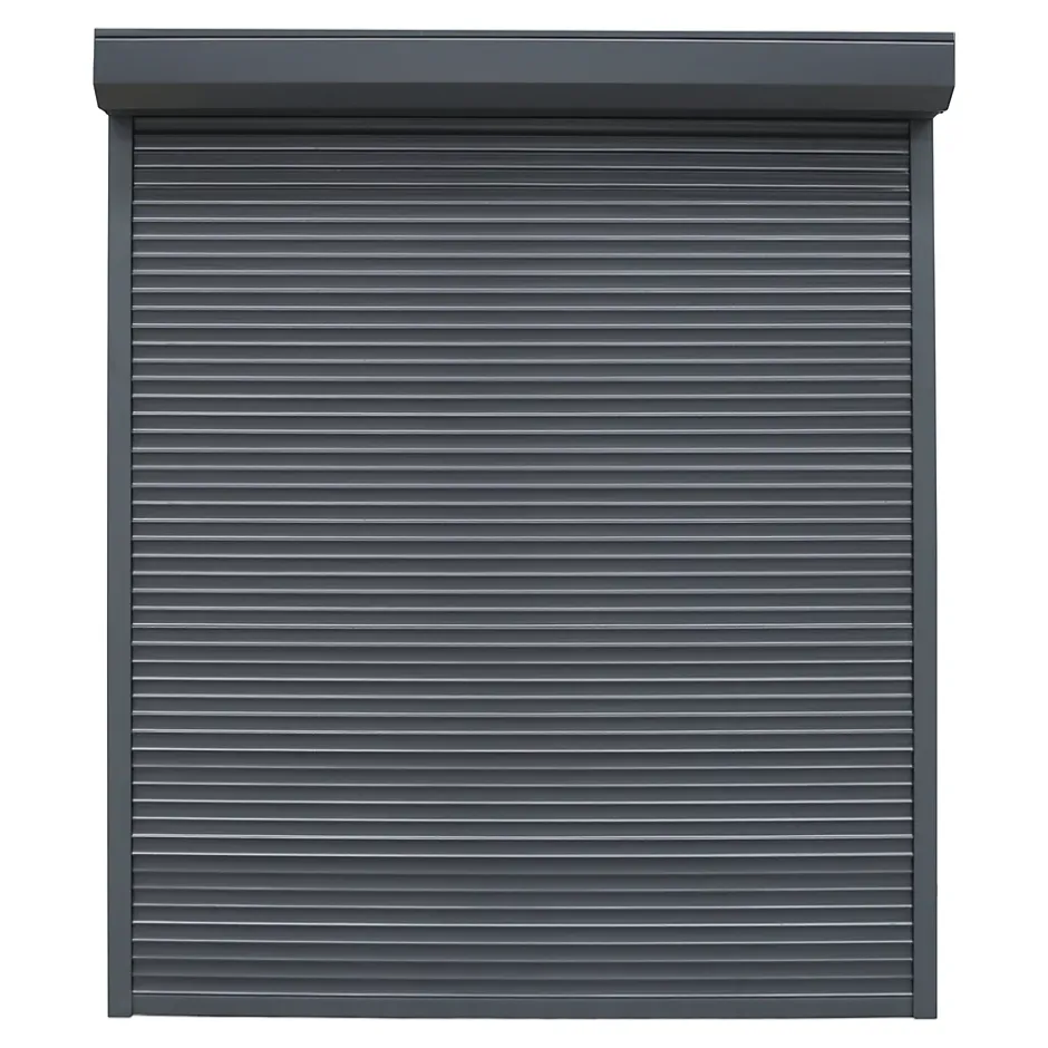 Volet roulant aluminium anthracite - ouverture motorisée - - l.90 x H.155 cm-Fortia Hot