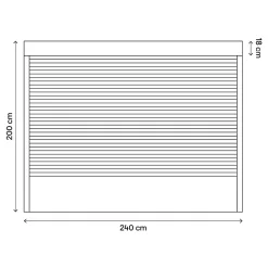 Fortia Volet roulant aluminium blanc - ouverture motorisée - - l.240 x H.200 cm