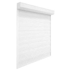Volet roulant aluminium blanc - ouverture motorisée - - l.90 x H.155 cm-Fortia Online