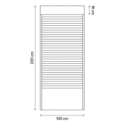 Fortia Volet roulant aluminium blanc - ouverture manuelle - - l.100 x H.220 cm