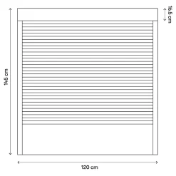 Fortia Volet roulant aluminium blanc - ouverture motorisée - - l.120 x H.145 cm