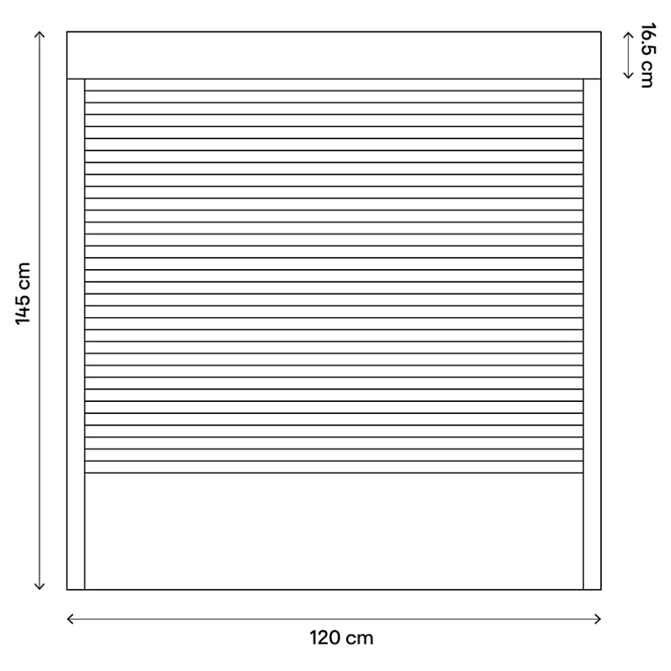 Fortia Volet roulant aluminium blanc - ouverture motorisée - - l.120 x H.145 cm