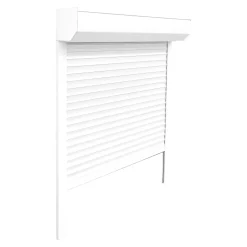 Volet roulant aluminium blanc - ouverture motorisée - - l.100 x H.125 cm-Fortia Outlet