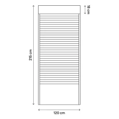 Volet roulant aluminium blanc - ouverture motorisée - - l.120 x H.215 cm-Fortia Sale