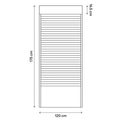 Fortia Volet roulant aluminium blanc - ouverture motorisée - - l.120 x H.175 cm