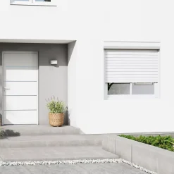 Fortia Volet roulant aluminium blanc - ouverture motorisée - - l.120 x H.125 cm