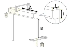 Avosdim Volet Roulant Électrique Filaire - Alu Blanc - L120 x H155 cm - Motorise avec commande murale - Recoupable