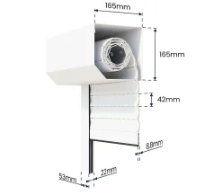 Volet Roulant Électrique Radio - Alu Blanc - L180 x H215 cm - Motorise - Recoupable-Avosdim Hot