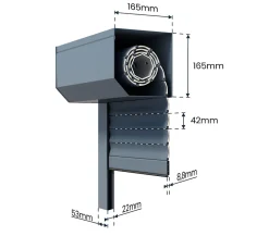 Volet Roulant Électrique Radio - Alu Gris Anthracite - L180 x H215 cm - Motorise - Recoupable-Avosdim Best