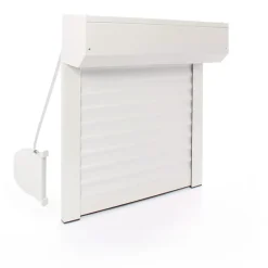 Volet Roulant Manuel à Sangle - Alu Blanc - L120 x H155 cm - Manoeuvre manuelle - Recoupable-Avosdim New