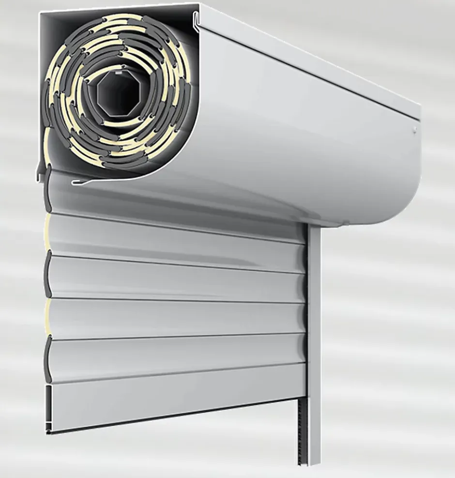 Volet roulant motorisé STANDART ROUND-50 RAL 9016 Solus - Filaire (L.: 1000 mm x H.: 1000 mm)-3 in 1