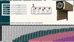 Volet roulant motorisé THERMO CONFORT-50 RAL Imitation bois Solus - Filaire (L.: 2400 mm x H.: 1350 mm)-3 in 1 Sale