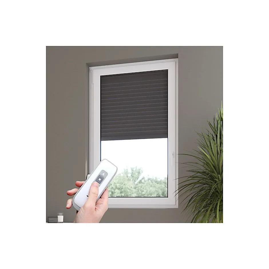 Volet roulant radio-télécommandé alu H 110 cm x L 100 cm gris-Volet-Moustiquaire New