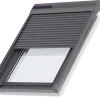 Volet roulant rigide pour fenêtre de toit, gris anthracite, à énergie solaire, l.114 x H.140 cm, SSL SK08 0000S-Velux Hot