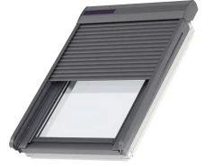 Velux Volet roulant rigide pour fenêtre de toit, gris anthracite, à énergie solaire, l.55 x H.98 cm, SSL 6 0000S