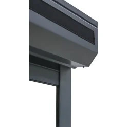 Volet roulant solaire aluminium anthracite - ouverture motorisée - - l.120 x H.135 cm-Fortia