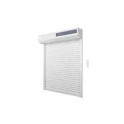 Volet-Moustiquaire Volet roulant solaire alu H 150 cm x L 150 cm blanc