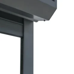 Volet roulant solaire aluminium anthracite - ouverture motorisée - - l.90 x H.135 cm-Fortia