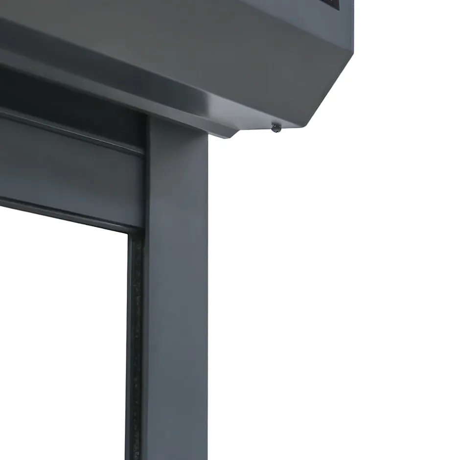 Volet roulant solaire aluminium anthracite - ouverture motorisée - - l.90 x H.135 cm-Fortia