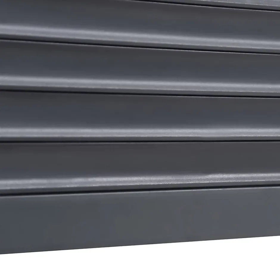 Volet roulant solaire aluminium anthracite - ouverture motorisée - - l.90 x H.135 cm-Fortia