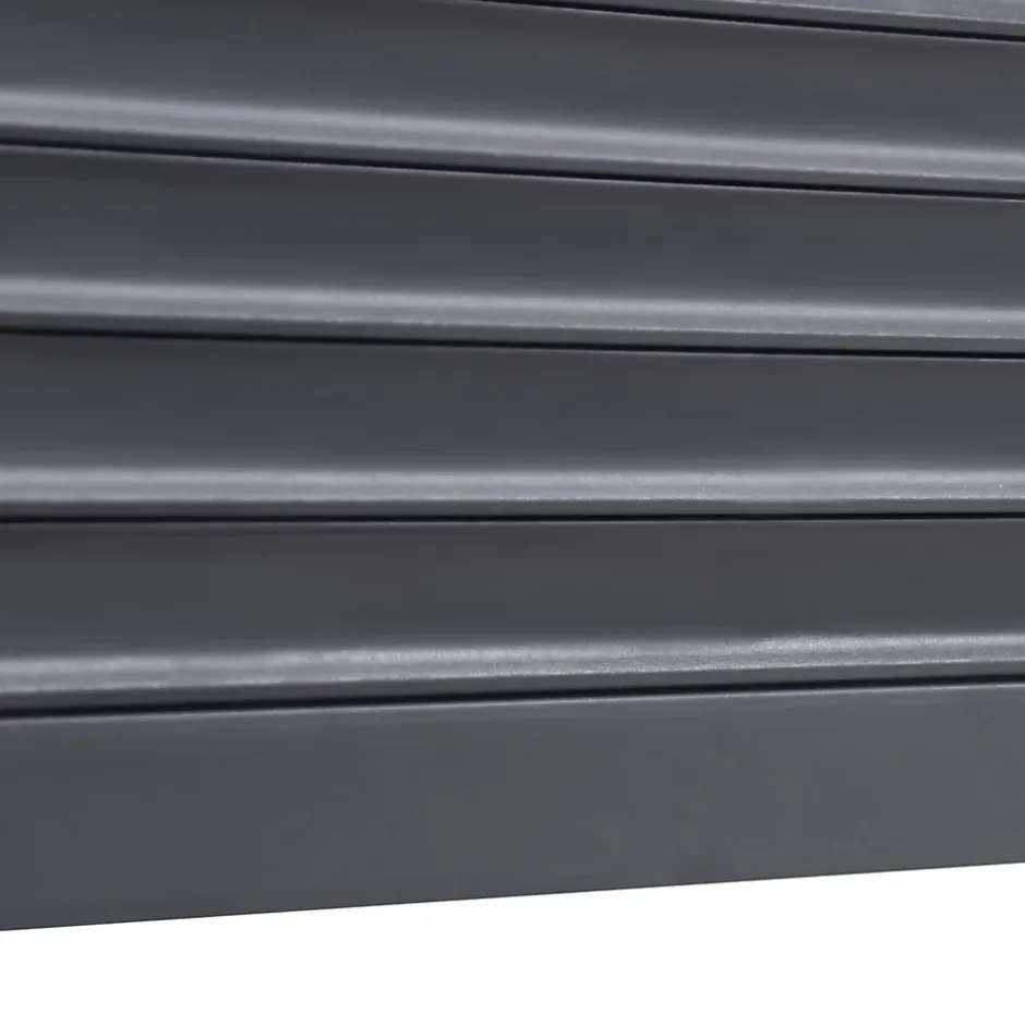 Volet roulant solaire aluminium anthracite - ouverture motorisée - - l.120 x H.125 cm-Fortia