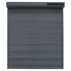 Fortia Volet roulant solaire aluminium anthracite - ouverture motorisée - - l.100 x H.135 cm