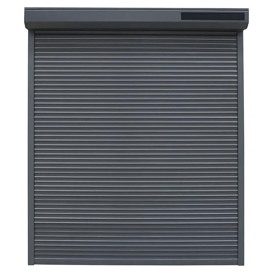 Fortia Volet roulant solaire aluminium anthracite - ouverture motorisée - - l.100 x H.135 cm