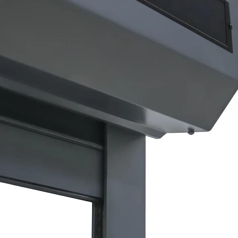 Fortia Volet roulant solaire aluminium anthracite - ouverture motorisée - - l.100 x H.135 cm