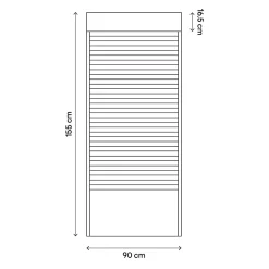 Volet roulant solaire aluminium blanc - ouverture motorisée - - l.90 x H.155 cm-Fortia Discount