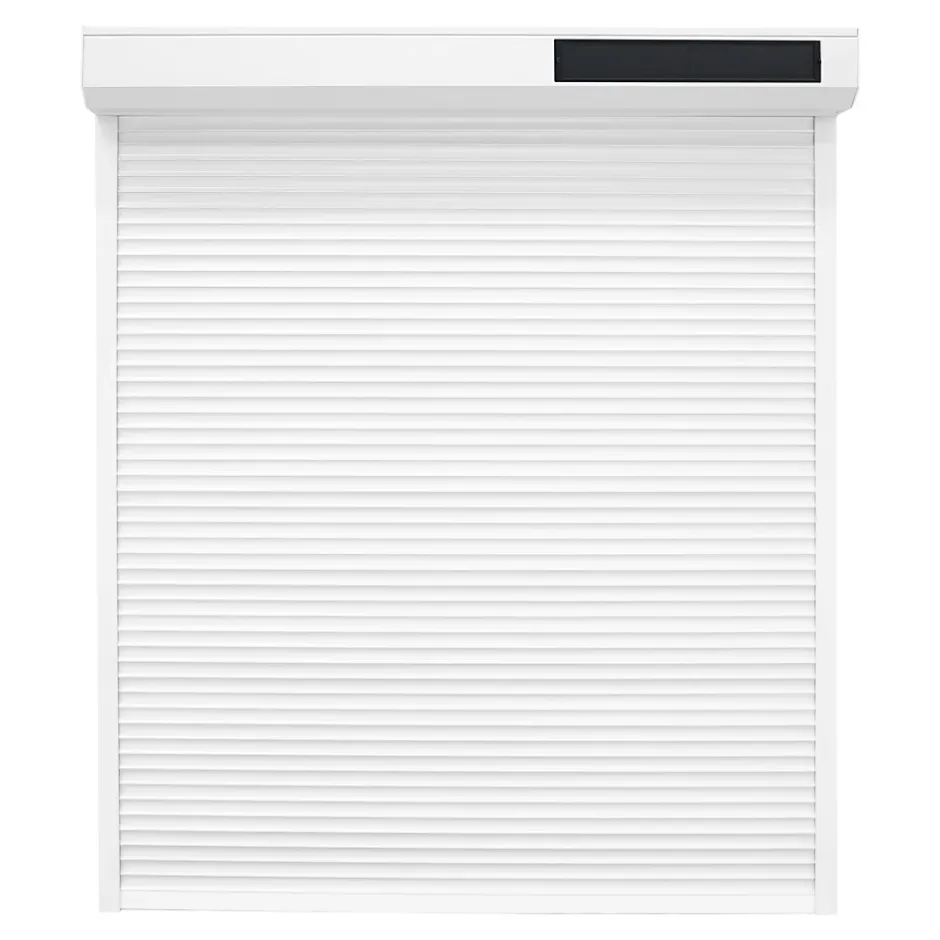 Volet roulant solaire aluminium blanc - ouverture motorisée - - l.80 x H.205 cm-Fortia Best
