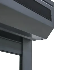 Volet roulant solaire aluminium anthracite - ouverture motorisée - - l.140 x H.215 cm-Fortia Best