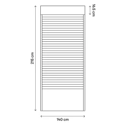 Volet roulant solaire aluminium blanc - ouverture motorisée - - l.140 x H.215 cm-Fortia Online