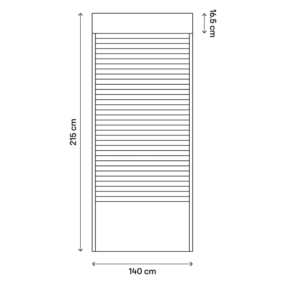 Volet roulant solaire aluminium blanc - ouverture motorisée - - l.140 x H.215 cm-Fortia Online
