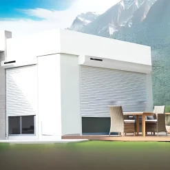 David fermetures Volet Roulant Solaire Somfy (Blanc signalisation RAL9016 - 2400 x 2200mm)