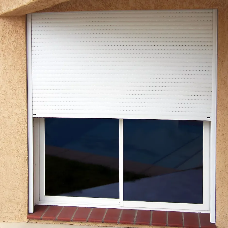 Volet Roulant Traditionnel en aluminium 45mm Tunnel (Gris anthracite RAL7016 - Moteur DELTADORE à télécommande - 1400 x 2250 mm)-David fermetures Clearance