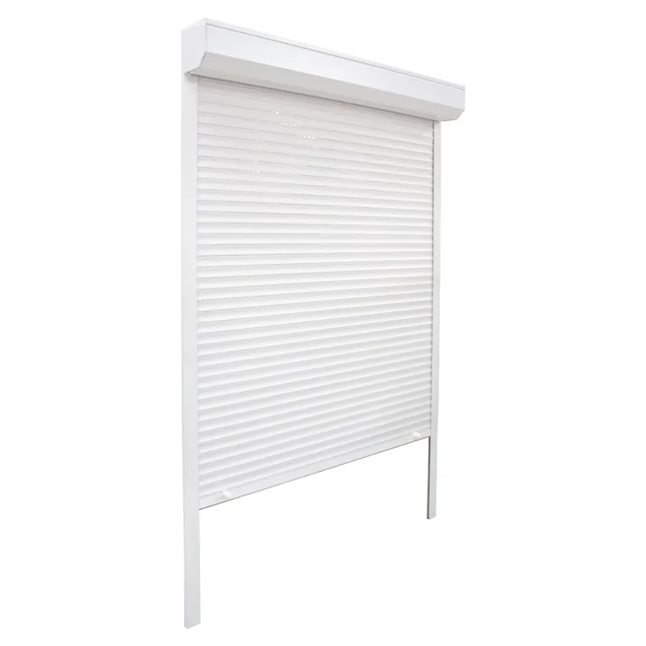 Volet roulant uPVC blanc - ouverture manuelle par sangle - - l.80 x H.205 cm-Fortia Discount