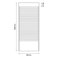 Volet roulant uPVC blanc - ouverture manuelle par sangle - - l.80 x H.205 cm-Fortia Discount