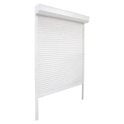 Volet roulant uPVC blanc - ouverture manuelle par sangle - - l.100 x H.155 cm-Fortia