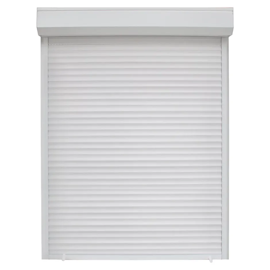 Volet roulant uPVC blanc - ouverture manuelle par sangle - - l.100 x H.155 cm-Fortia