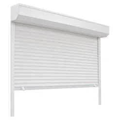 Fortia Volet roulant uPVC blanc - ouverture manuelle par sangle - - l.100 x H.125 cm