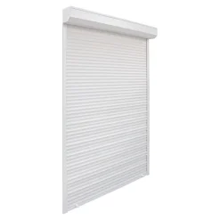 Volet roulant uPVC blanc - ouverture manuelle par sangle - - l.100 x H.215 cm-Fortia Outlet