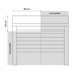 Volet roulant uPVC blanc - ouverture manuelle par sangle - - l.120 x H.135 cm-Fortia Outlet