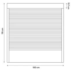 Volet roulant uPVC blanc - ouverture manuelle par sangle - - l.100 x H.115 cm-Fortia Clearance