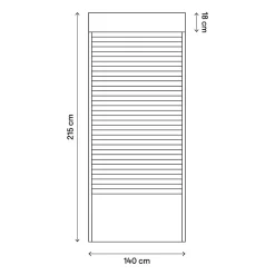 Volet roulant uPVC blanc - ouverture manuelle par sangle - - l.140 x H.215 cm-Fortia New